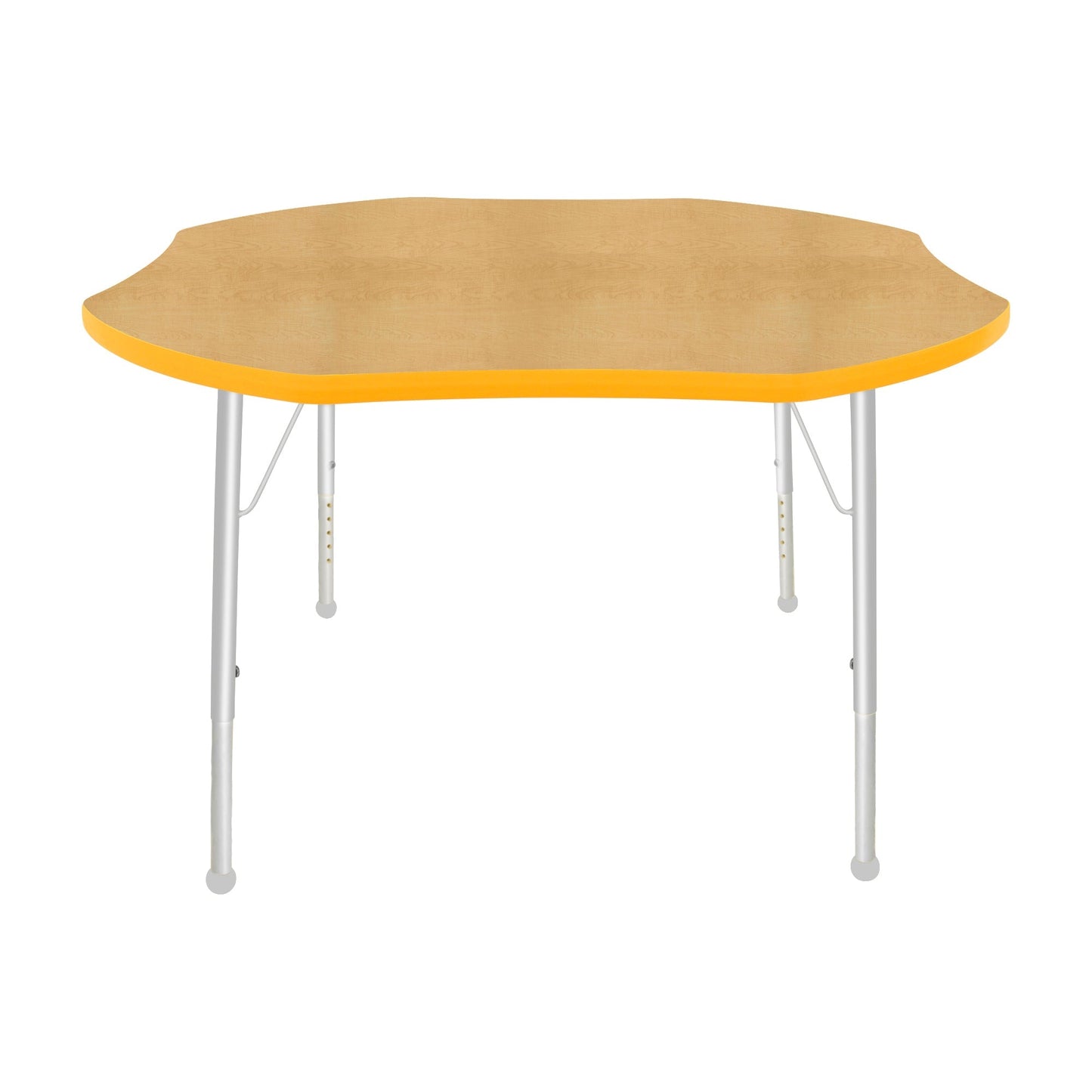 Mahar Creative Colors Shamrock Activity Table Preschool Height Adjustable Legs 48"Dia x 17" - 25"H (MHR-48SRLO)