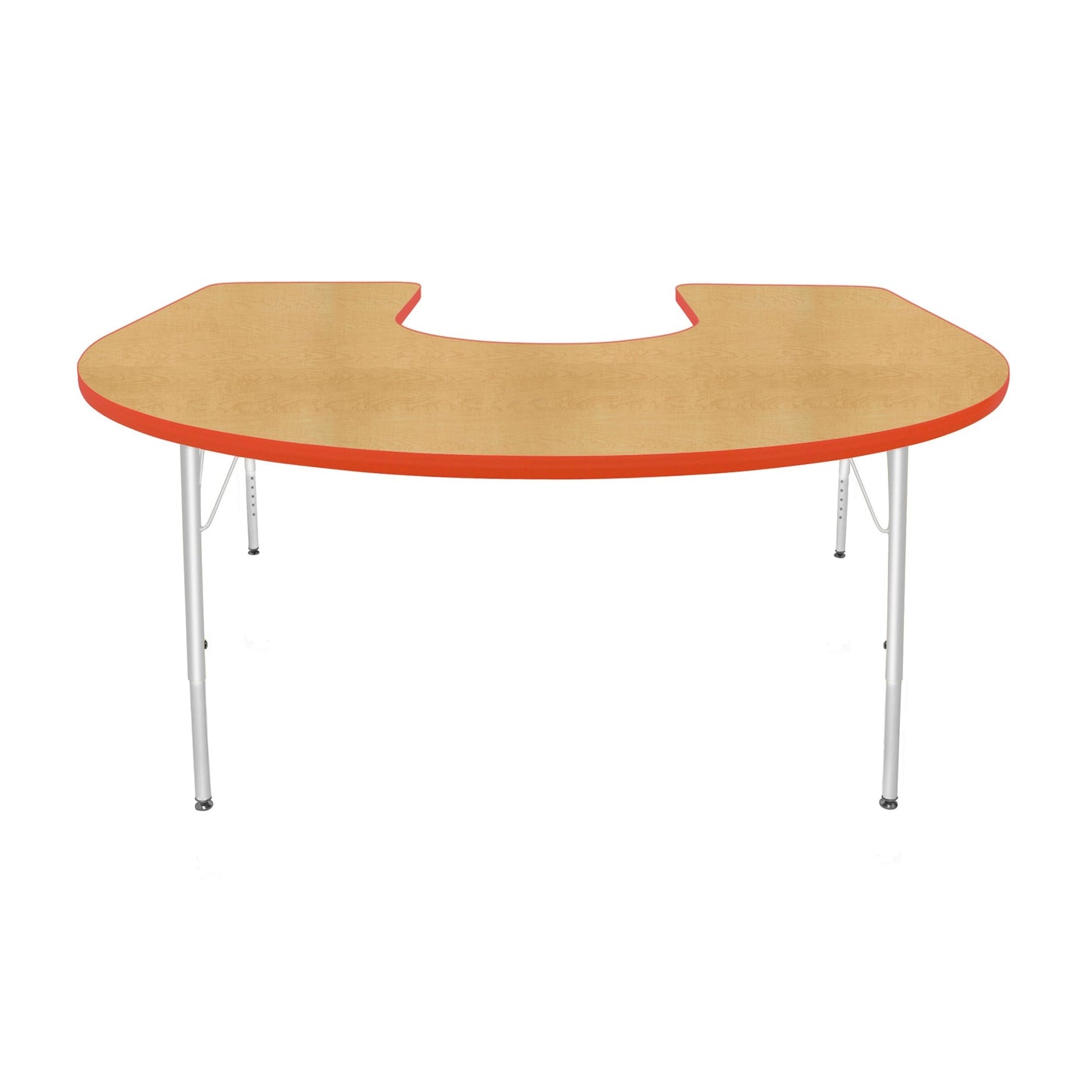 Mahar Creative Colors Horseshoe Activity Table Preschool Height Adjustable Legs 66"W x 60"D x 17" - 25"H (MHR-6066HLO)