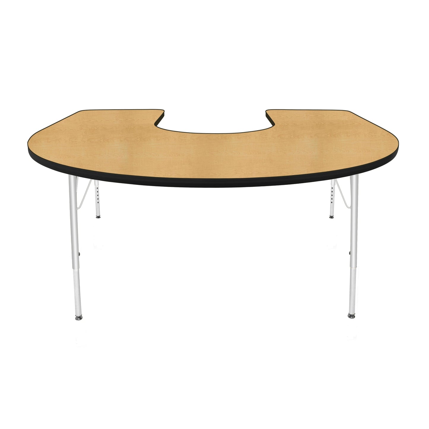 Mahar Creative Colors Horseshoe Activity Table Preschool Height Adjustable Legs 66"W x 60"D x 17" - 25"H (MHR-6066HLO)