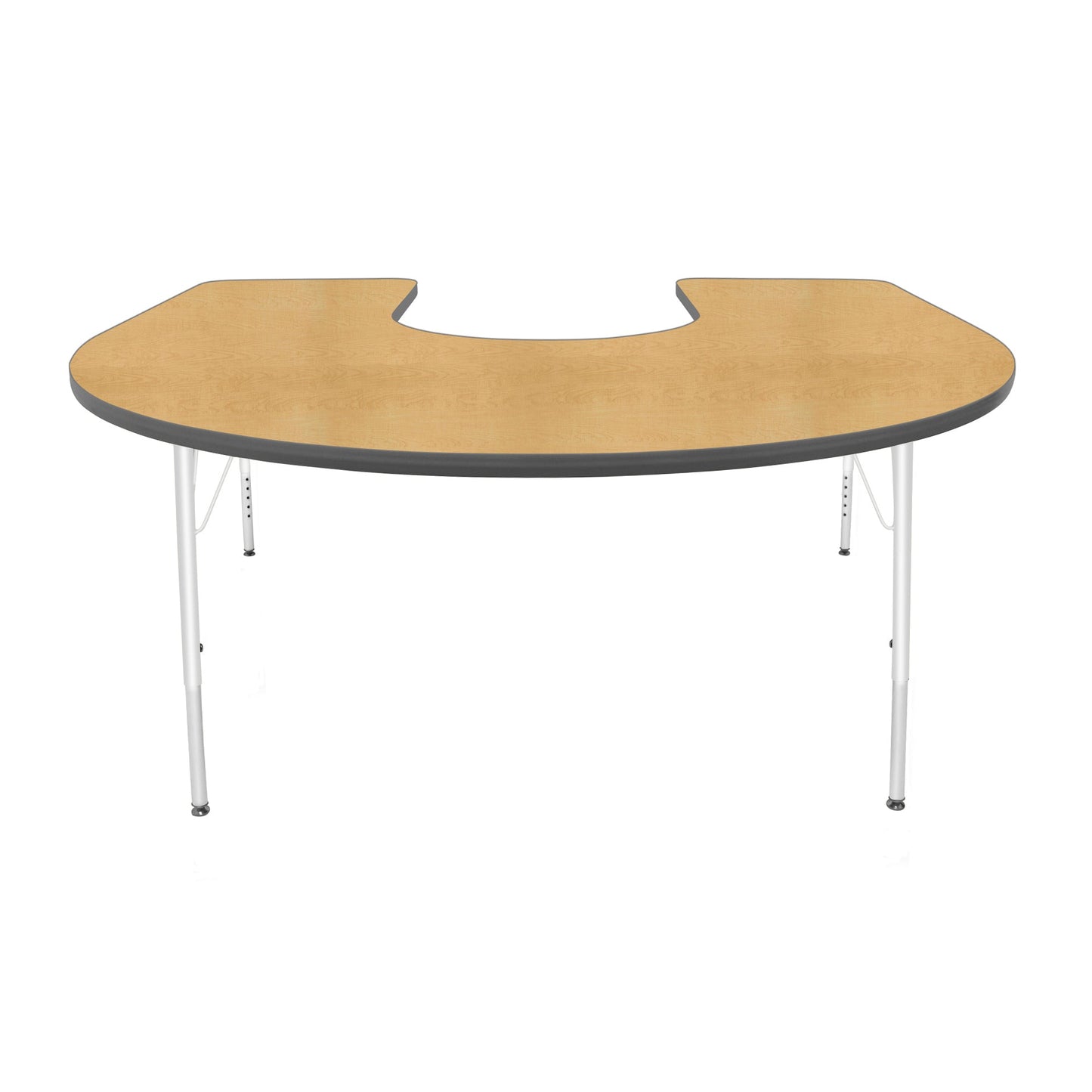 Mahar Creative Colors Horseshoe Activity Table Preschool Height Adjustable Legs 66"W x 60"D x 17" - 25"H (MHR-6066HLO)
