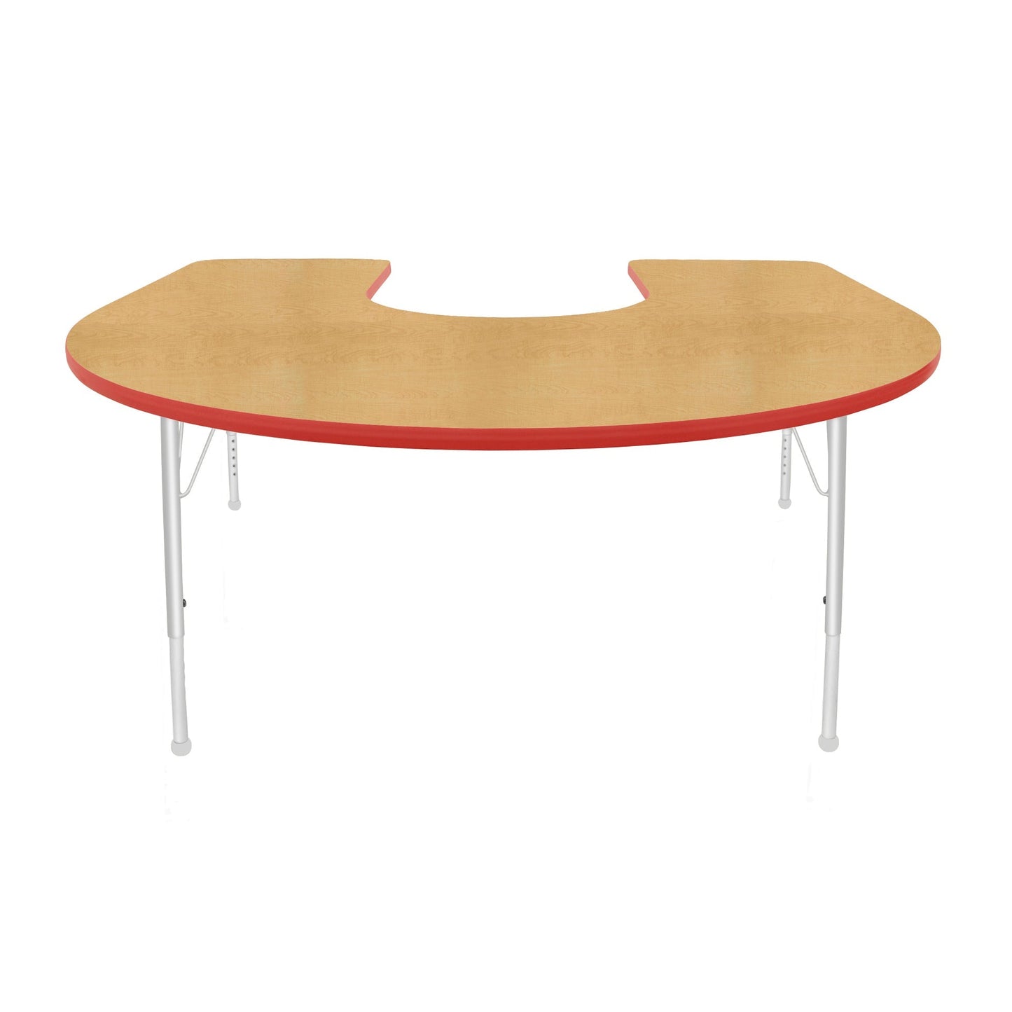 Mahar Creative Colors Horseshoe Activity Table Preschool Height Adjustable Legs 66"W x 60"D x 17" - 25"H (MHR-6066HLO)