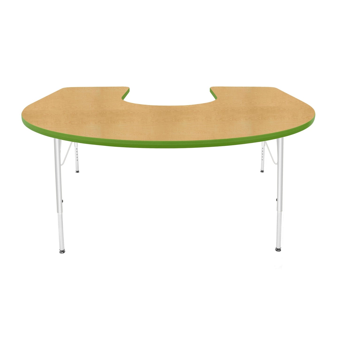 Mahar Creative Colors Horseshoe Activity Table Preschool Height Adjustable Legs 66"W x 60"D x 17" - 25"H (MHR-6066HLO)