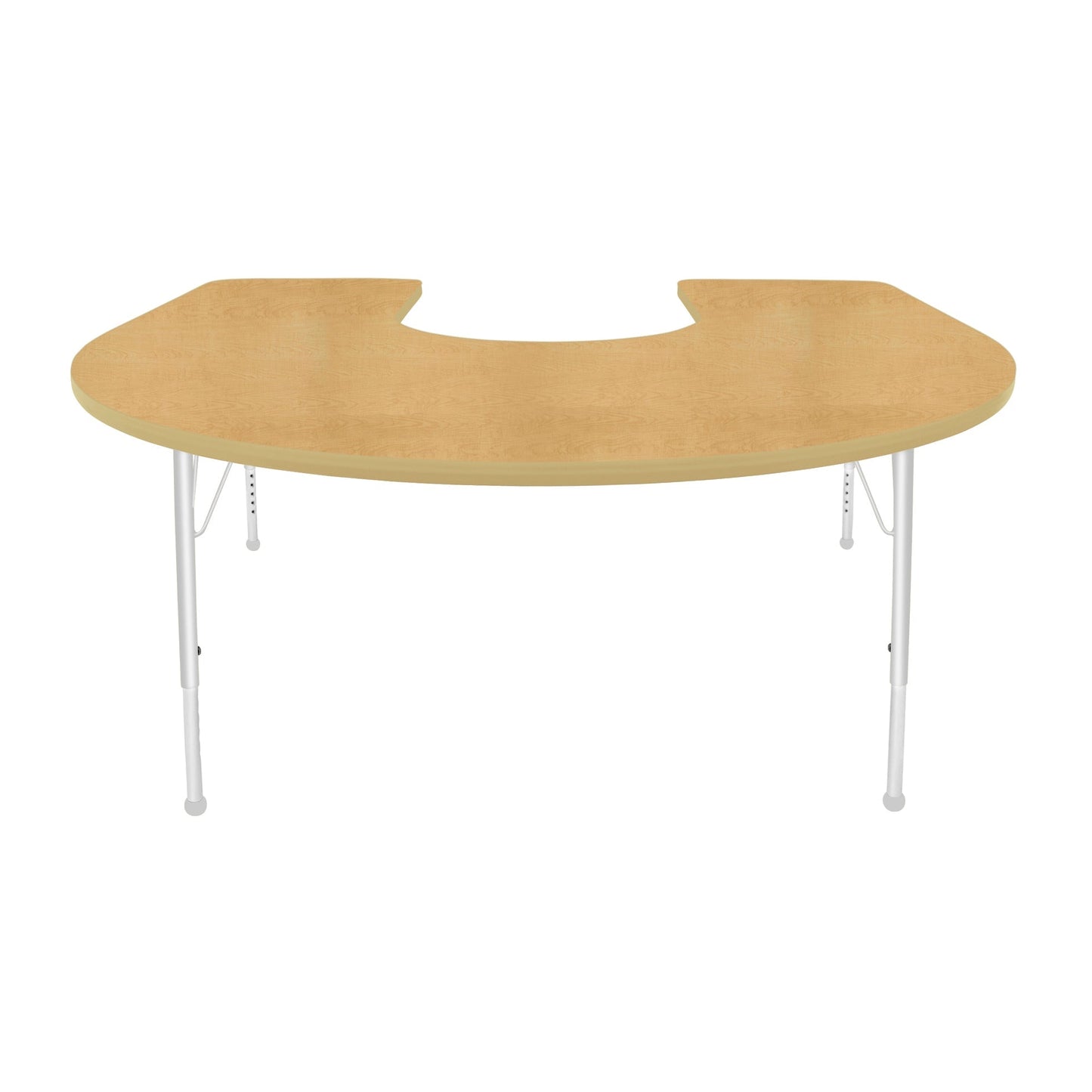 Mahar Creative Colors Horseshoe Activity Table Preschool Height Adjustable Legs 66"W x 60"D x 17" - 25"H (MHR-6066HLO)