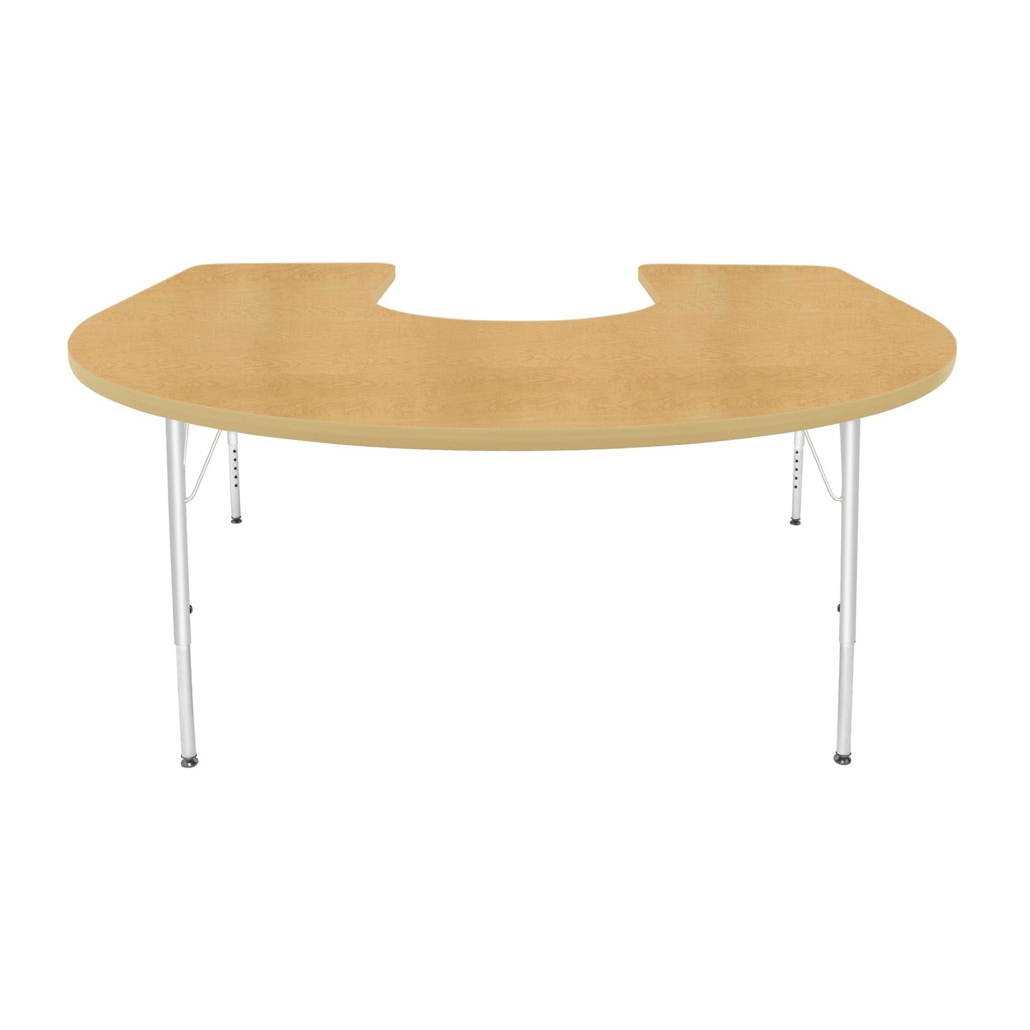 Mahar Creative Colors Horseshoe Activity Table Preschool Height Adjustable Legs 66"W x 60"D x 17" - 25"H (MHR-6066HLO)