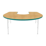 Mahar Creative Colors Horseshoe Activity Table Preschool Height Adjustable Legs 66