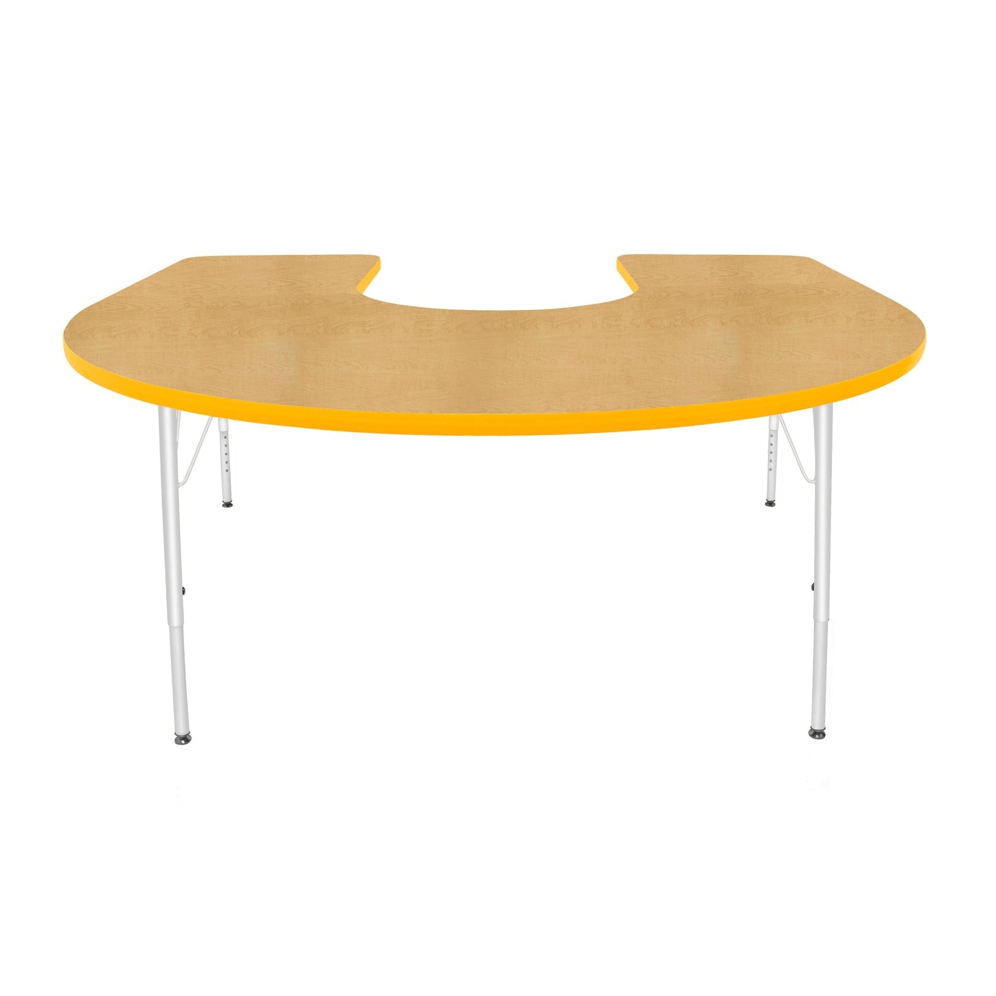 Mahar Creative Colors Horseshoe Activity Table Preschool Height Adjustable Legs 66"W x 60"D x 17" - 25"H (MHR-6066HLO)