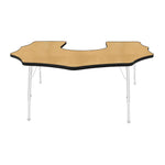 Mahar Creative Colors Scalloped Horseshoe Activity Table Preschool Height Adjustable Legs 60
