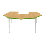 Mahar Creative Colors Scalloped Horseshoe Activity Table Preschool Height Adjustable Legs 60