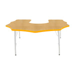 Mahar Creative Colors Scalloped Horseshoe Activity Table Preschool Height Adjustable Legs 60