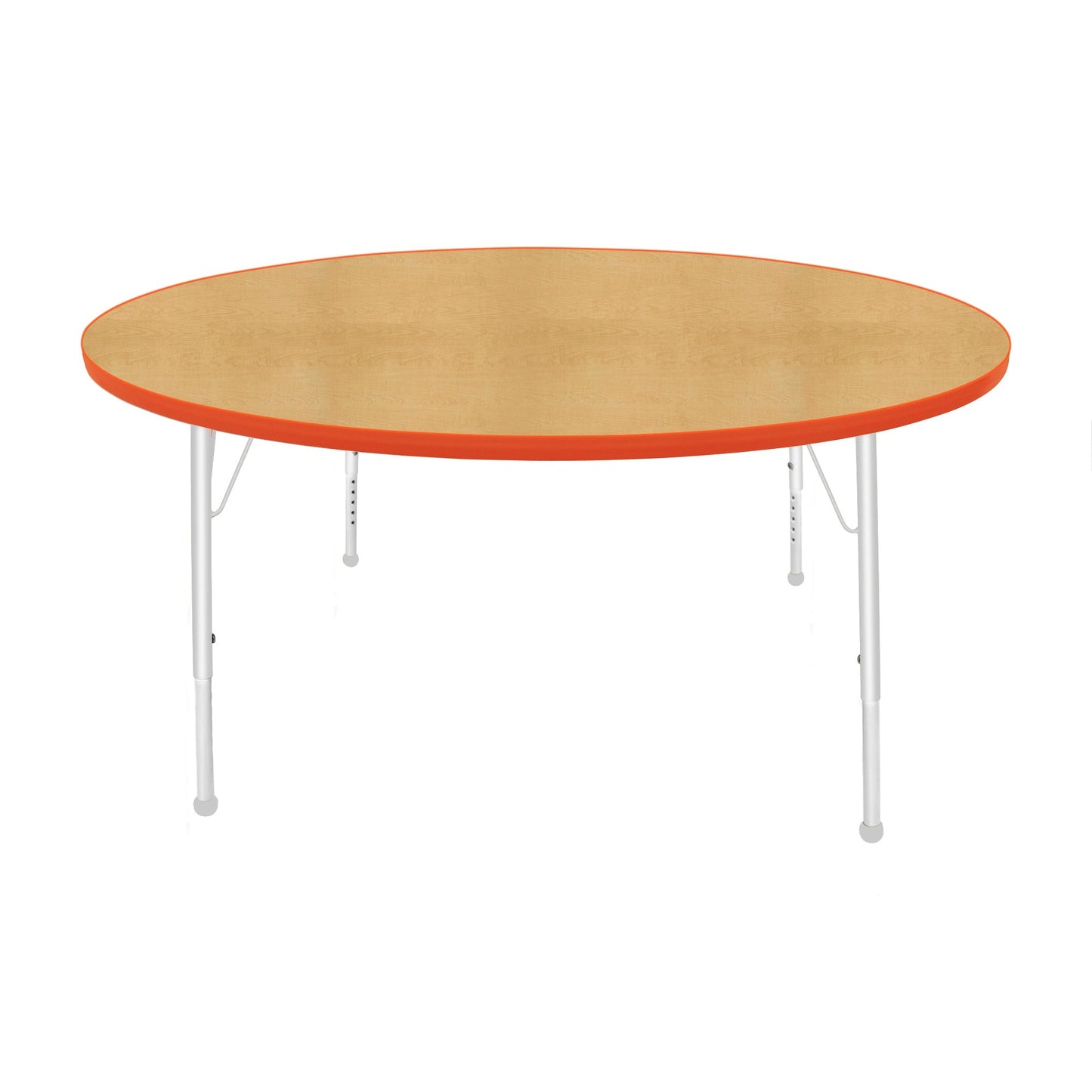 Mahar Creative Colors Large Round Activity Table Preschool Height Adjustable Legs 60" Dia x 17" - 25" H (MHR-60RNLO)