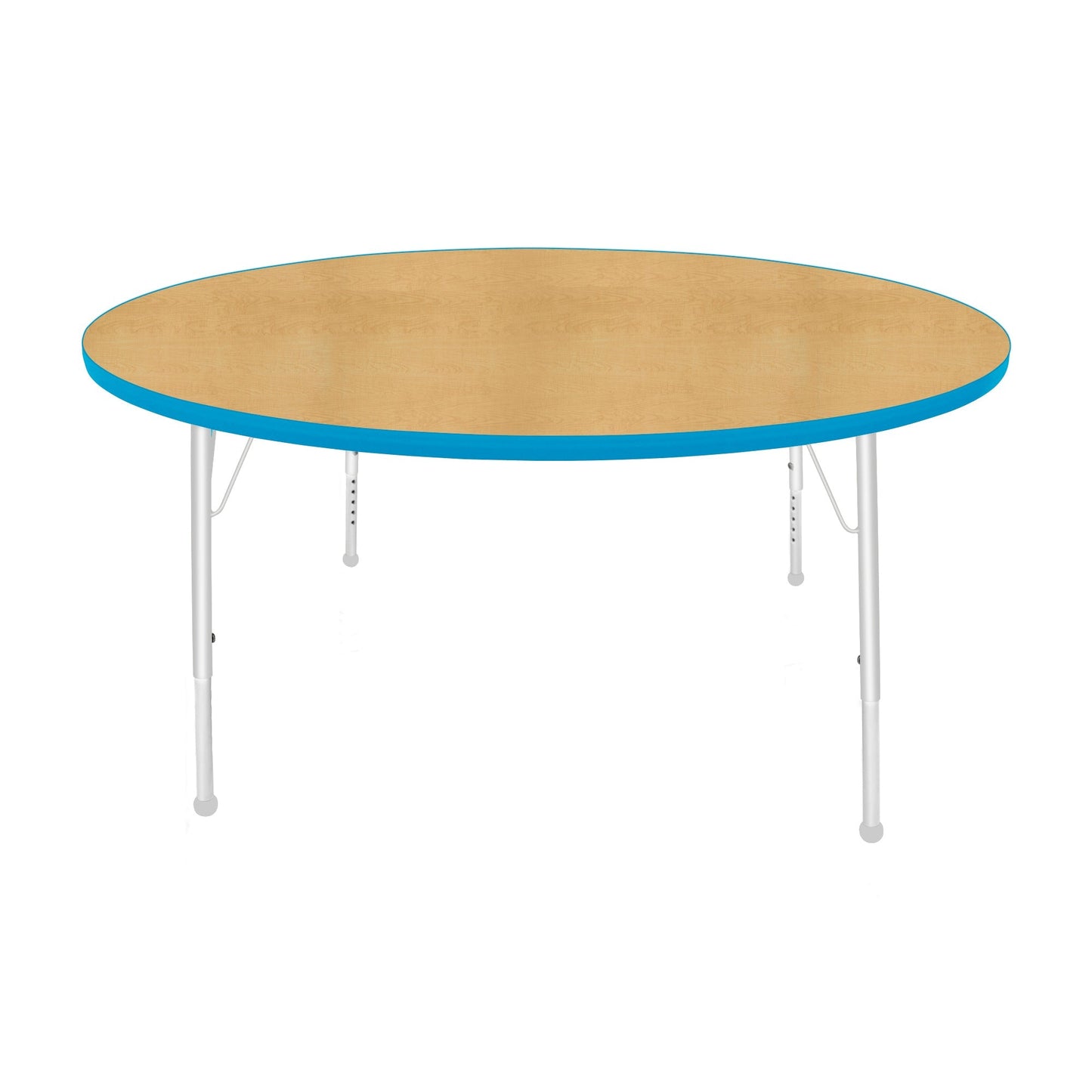 Mahar Creative Colors Large Round Activity Table Preschool Height Adjustable Legs 60" Dia x 17" - 25" H (MHR-60RNLO)