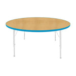 Mahar Creative Colors Large Round Activity Table Preschool Height Adjustable Legs 60