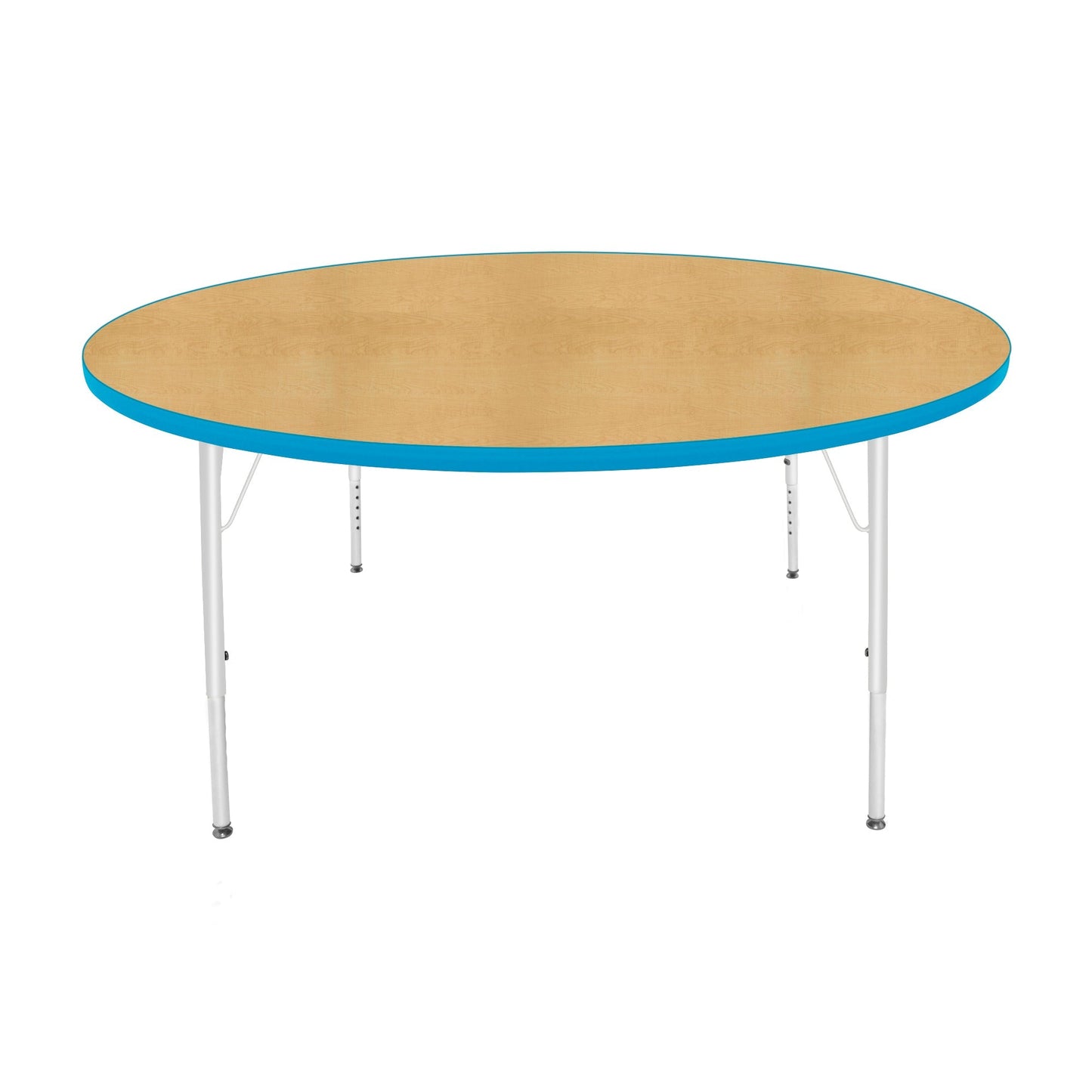 Mahar Creative Colors Large Round Activity Table Preschool Height Adjustable Legs 60" Dia x 17" - 25" H (MHR-60RNLO)