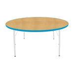 Mahar Creative Colors Large Round Activity Table Preschool Height Adjustable Legs 60