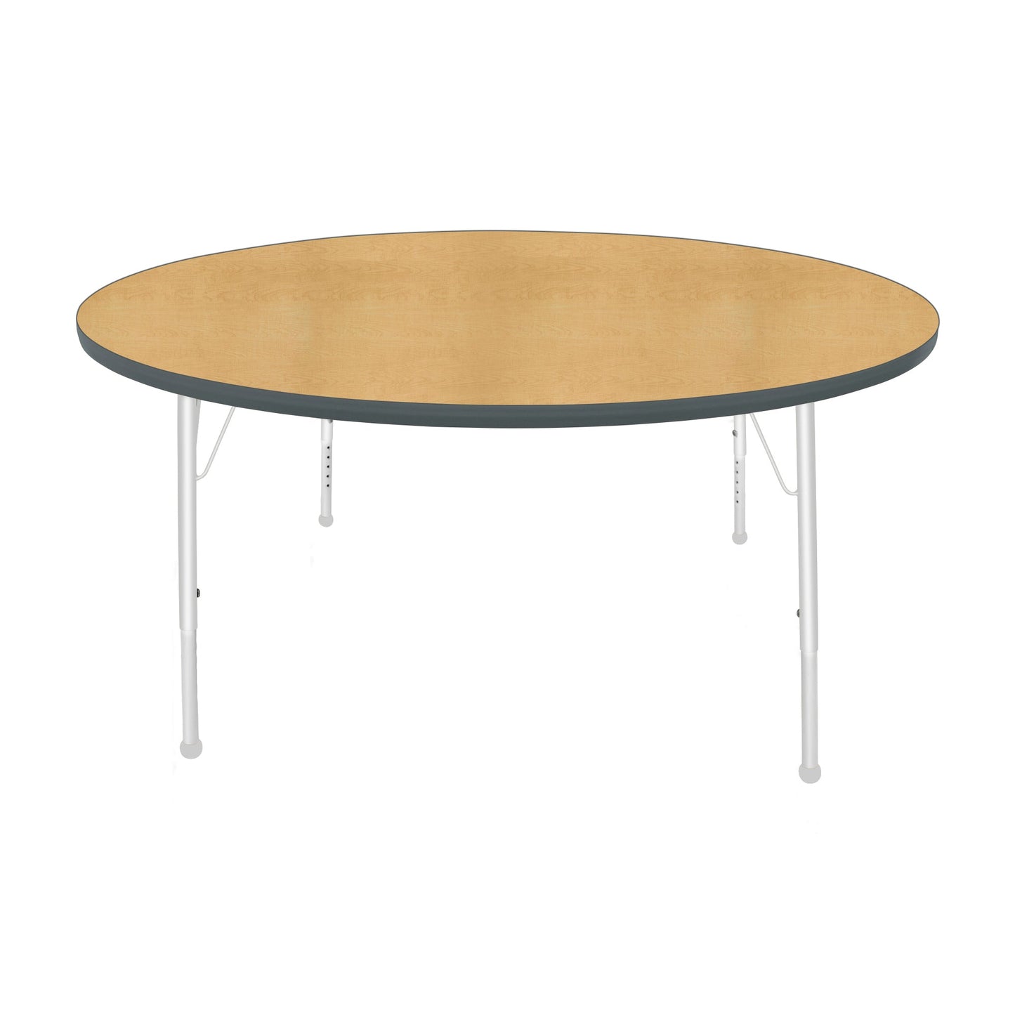 Mahar Creative Colors Large Round Activity Table Preschool Height Adjustable Legs 60" Dia x 17" - 25" H (MHR-60RNLO)