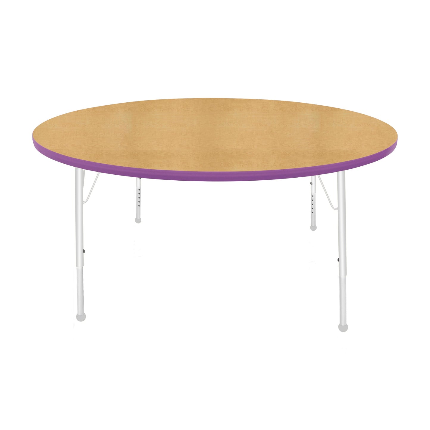 Mahar Creative Colors Large Round Activity Table Preschool Height Adjustable Legs 60" Dia x 17" - 25" H (MHR-60RNLO)