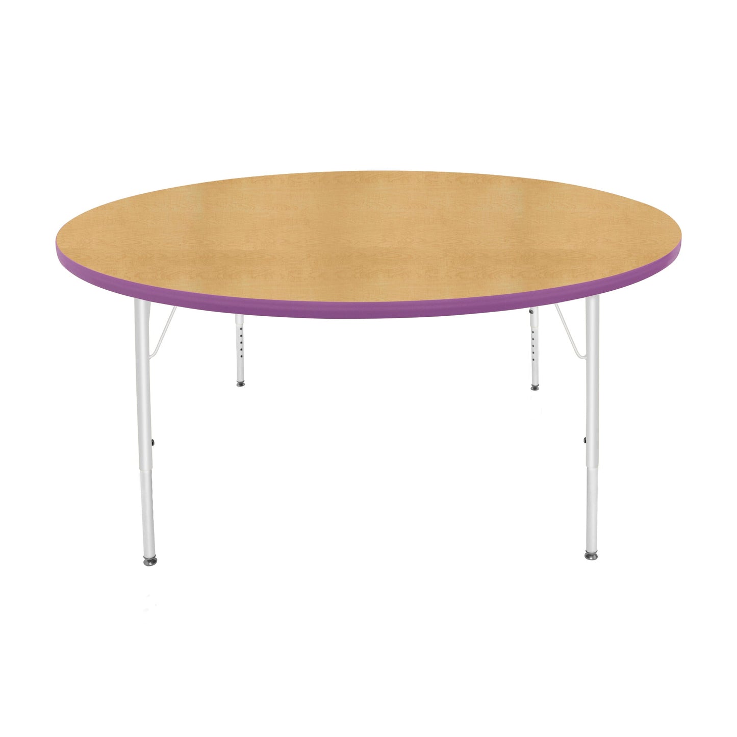 Mahar Creative Colors Large Round Activity Table Preschool Height Adjustable Legs 60" Dia x 17" - 25" H (MHR-60RNLO)