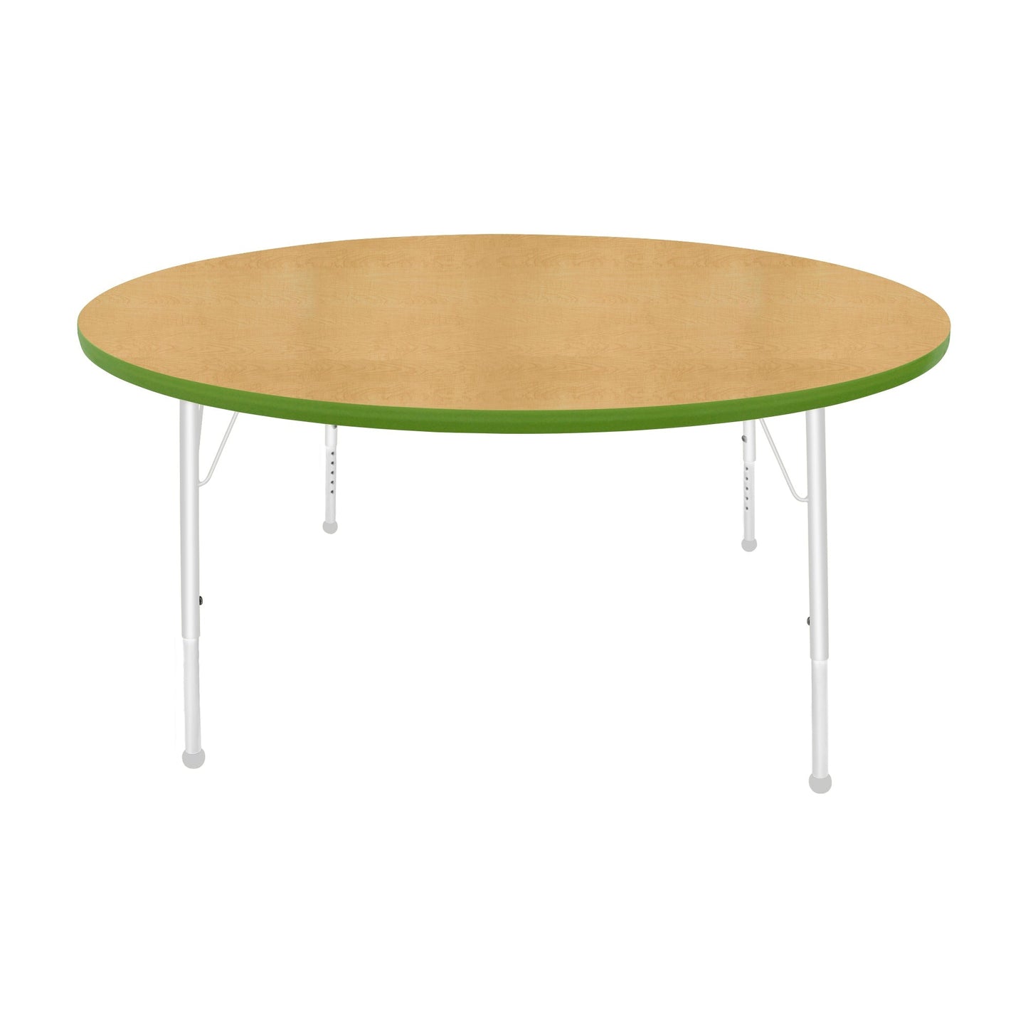 Mahar Creative Colors Large Round Activity Table Preschool Height Adjustable Legs 60" Dia x 17" - 25" H (MHR-60RNLO)