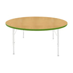 Mahar Creative Colors Large Round Activity Table Preschool Height Adjustable Legs 60