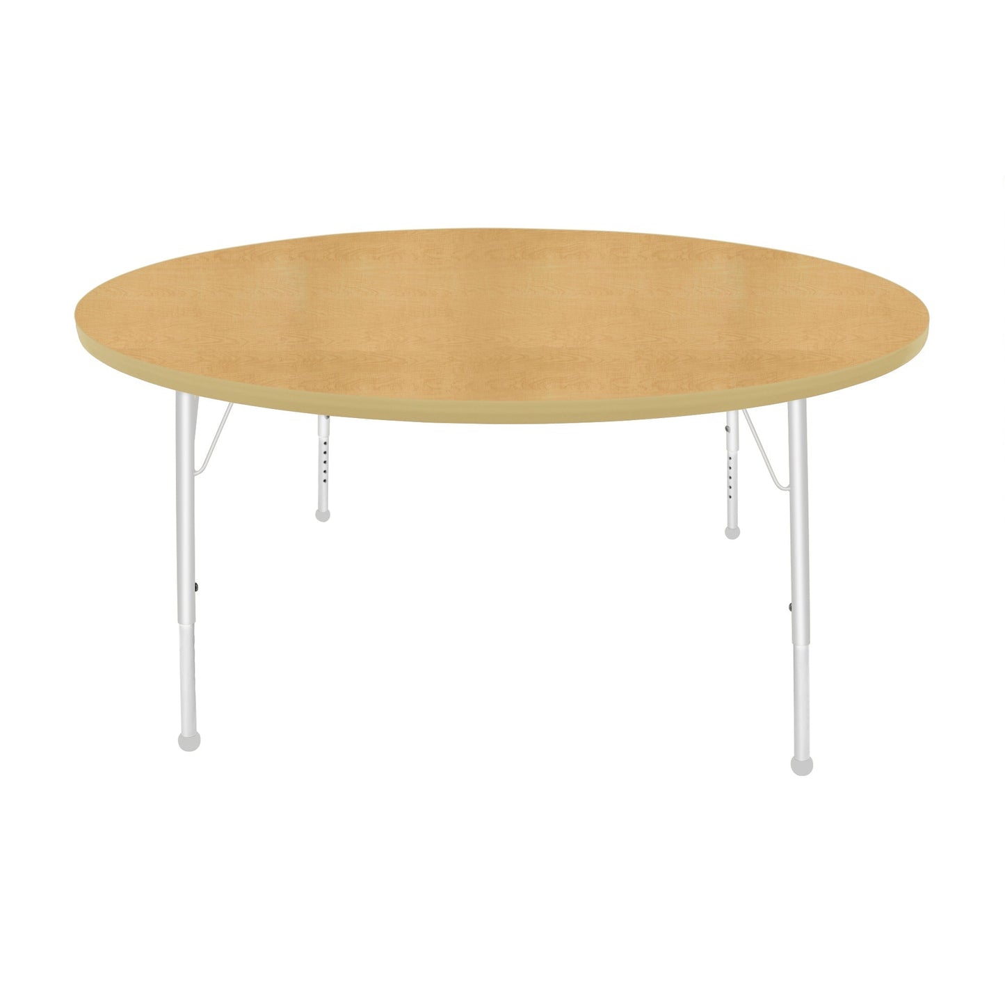 Mahar Creative Colors Large Round Activity Table Preschool Height Adjustable Legs 60" Dia x 17" - 25" H (MHR-60RNLO)