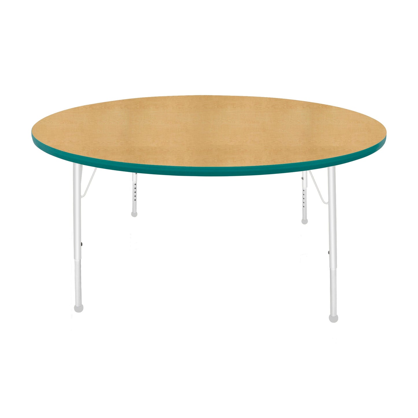 Mahar Creative Colors Large Round Activity Table Preschool Height Adjustable Legs 60" Dia x 17" - 25" H (MHR-60RNLO)