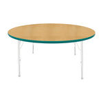 Mahar Creative Colors Large Round Activity Table Preschool Height Adjustable Legs 60