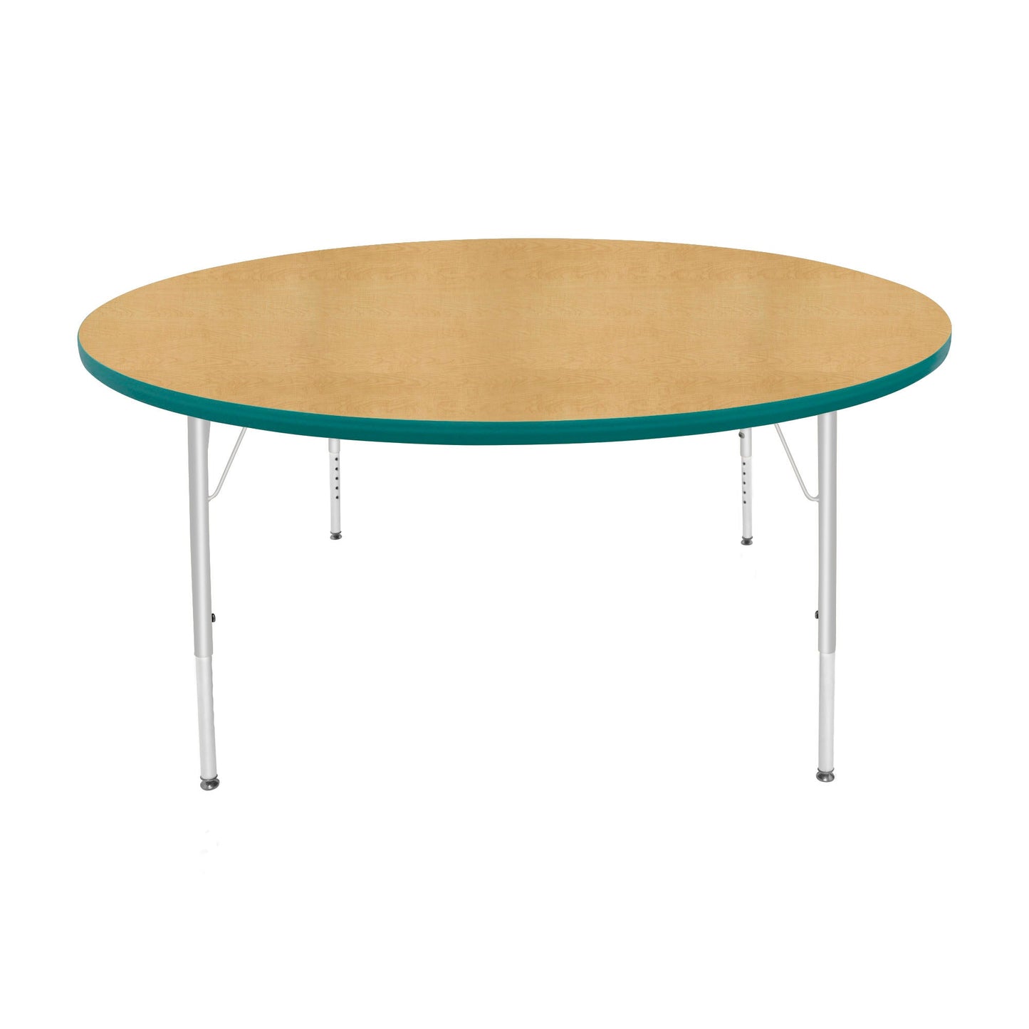 Mahar Creative Colors Large Round Activity Table Preschool Height Adjustable Legs 60" Dia x 17" - 25" H (MHR-60RNLO)