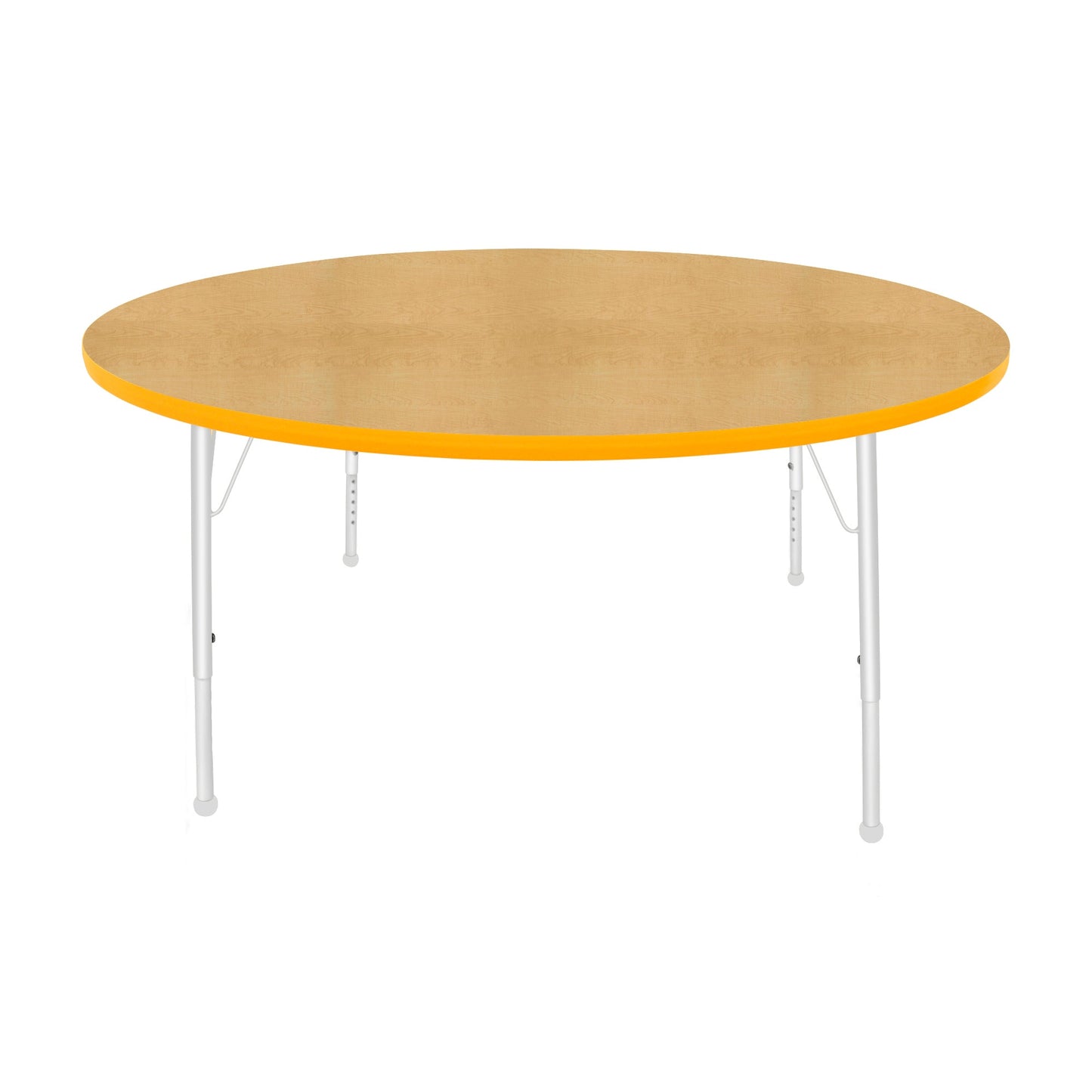 Mahar Creative Colors Large Round Activity Table Preschool Height Adjustable Legs 60" Dia x 17" - 25" H (MHR-60RNLO)