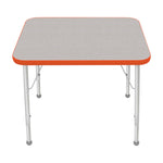 Mahar Creative Colors Small Rectangle Activity Table Preschool Height Adjustable Legs 30