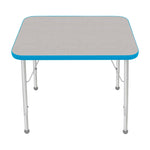 Mahar Creative Colors Small Rectangle Activity Table Preschool Height Adjustable Legs 30