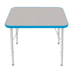 Mahar Creative Colors Small Rectangle Activity Table Preschool Height Adjustable Legs 30