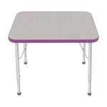 Mahar Creative Colors Small Rectangle Activity Table Preschool Height Adjustable Legs 30