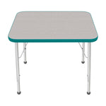 Mahar Creative Colors Small Rectangle Activity Table Preschool Height Adjustable Legs 30