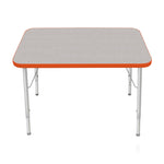 Mahar Creative Colors Small Rectangle Activity Table Preschool Height Adjustable Legs 36