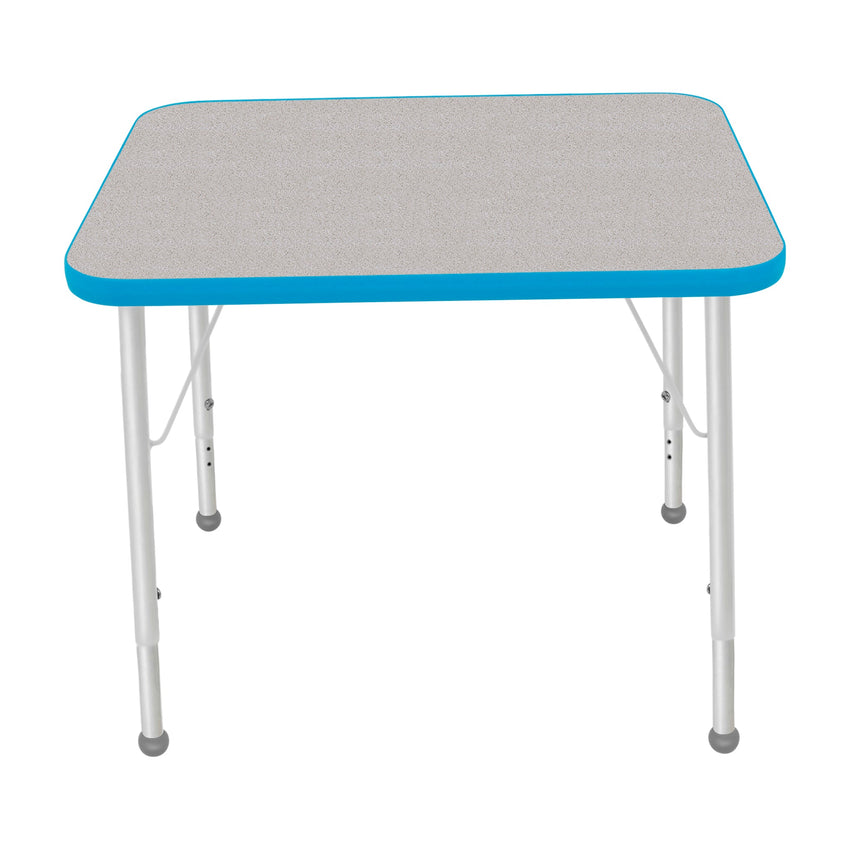 Mahar Creative Colors Small Rectangle Activity Table Preschool Height Adjustable Legs 36"W x 24"D x 17" - 25"H (MHR - 2436LO) - SchoolOutlet