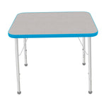 Mahar Creative Colors Small Rectangle Activity Table Preschool Height Adjustable Legs 36
