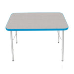 Mahar Creative Colors Small Rectangle Activity Table Preschool Height Adjustable Legs 36