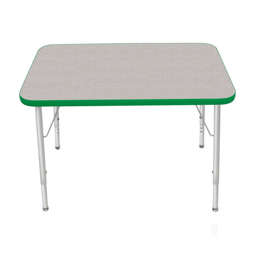 Mahar Creative Colors Small Rectangle Activity Table Preschool Height Adjustable Legs 36"W x 24"D x 17" - 25"H (MHR - 2436LO) - SchoolOutlet