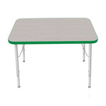Mahar Creative Colors Small Rectangle Activity Table Preschool Height Adjustable Legs 36