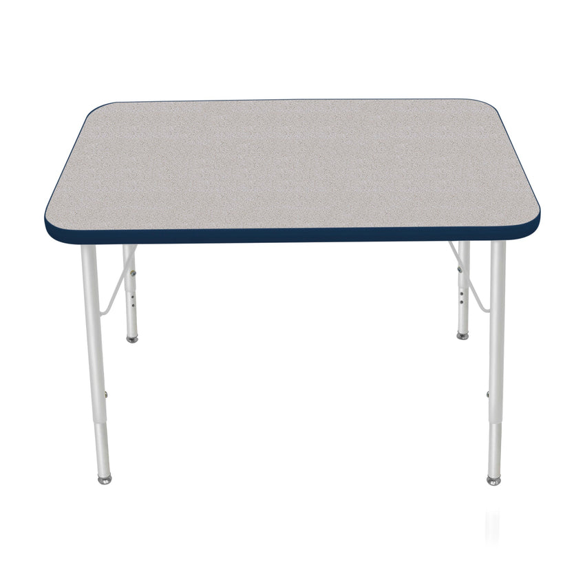 Mahar Creative Colors Small Rectangle Activity Table Preschool Height Adjustable Legs 36"W x 24"D x 17" - 25"H (MHR - 2436LO) - SchoolOutlet