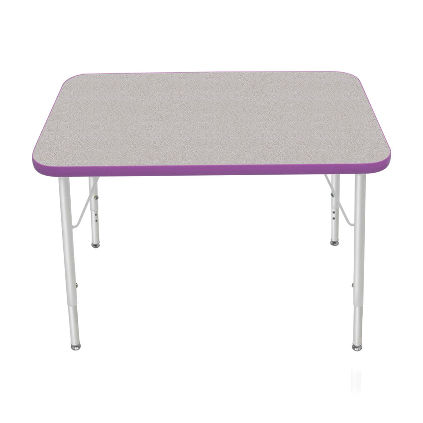Mahar Creative Colors Small Rectangle Activity Table Preschool Height Adjustable Legs 36"W x 24"D x 17" - 25"H (MHR - 2436LO) - SchoolOutlet
