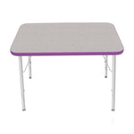 Mahar Creative Colors Small Rectangle Activity Table Preschool Height Adjustable Legs 36