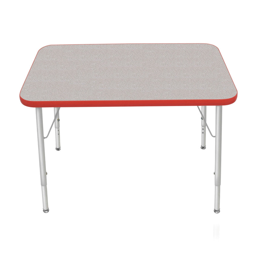 Mahar Creative Colors Small Rectangle Activity Table Preschool Height Adjustable Legs 36"W x 24"D x 17" - 25"H (MHR - 2436LO) - SchoolOutlet