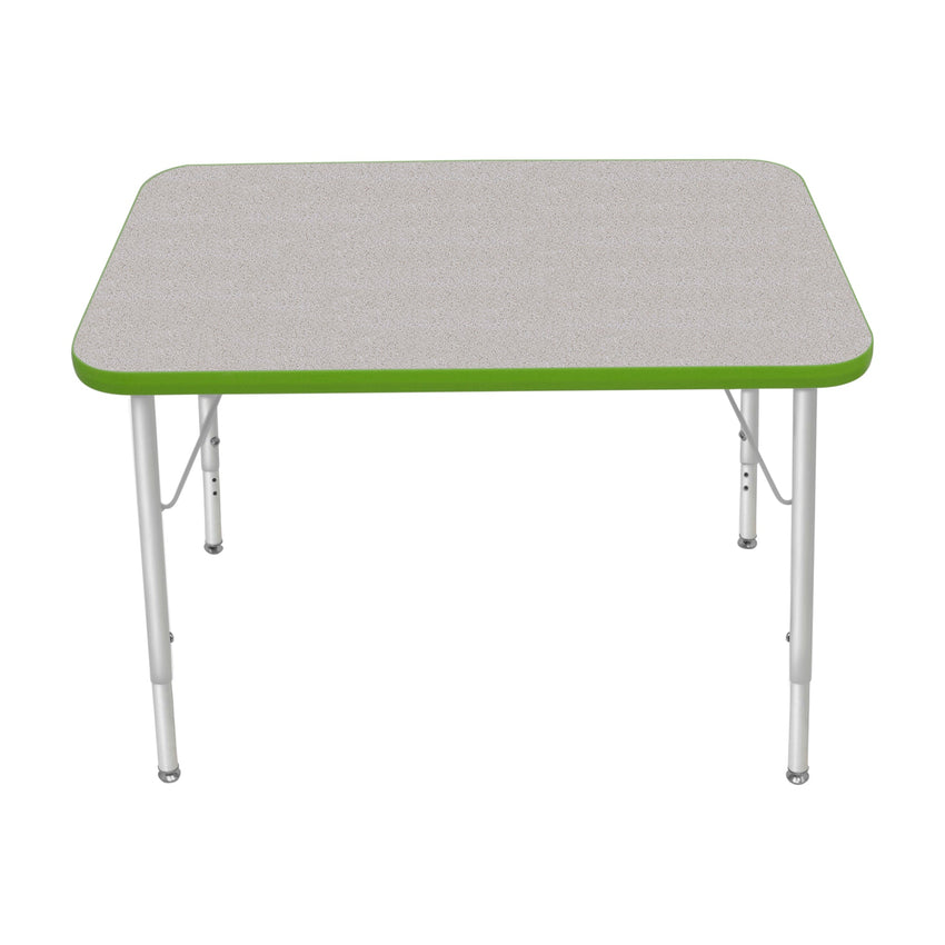 Mahar Creative Colors Small Rectangle Activity Table Preschool Height Adjustable Legs 36"W x 24"D x 17" - 25"H (MHR - 2436LO) - SchoolOutlet