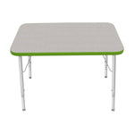 Mahar Creative Colors Small Rectangle Activity Table Preschool Height Adjustable Legs 36