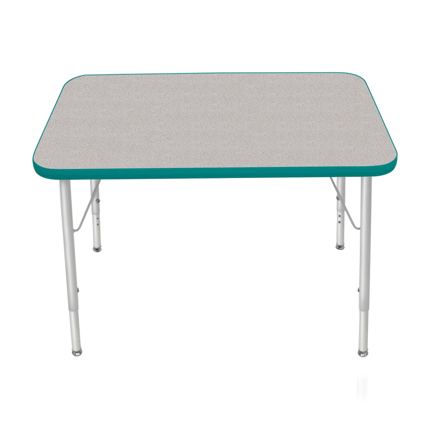 Mahar Creative Colors Small Rectangle Activity Table Preschool Height Adjustable Legs 36"W x 24"D x 17" - 25"H (MHR - 2436LO) - SchoolOutlet
