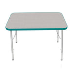 Mahar Creative Colors Small Rectangle Activity Table Preschool Height Adjustable Legs 36