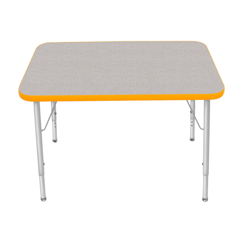 Mahar Creative Colors Small Rectangle Activity Table Preschool Height Adjustable Legs 36"W x 24"D x 17" - 25"H (MHR - 2436LO) - SchoolOutlet