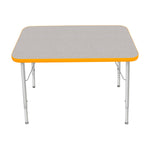 Mahar Creative Colors Small Rectangle Activity Table Preschool Height Adjustable Legs 36