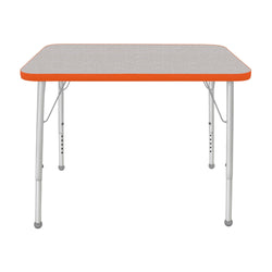 Mahar Creative Colors Small Rectangle Activity Table Preschool Height Adjustable Legs 48"W x 24"D x 17" - 25"H (MHR-2448LO)